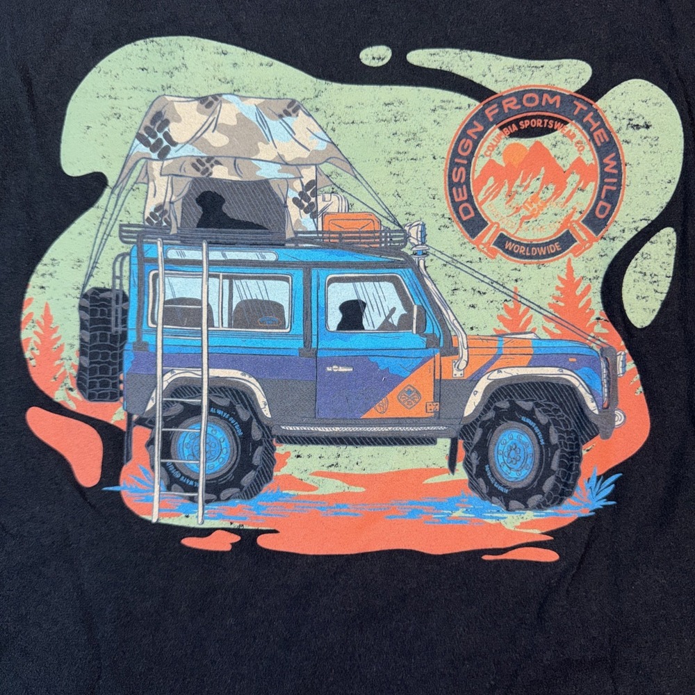 Columbia Men's Short Sleeve Regular‎ Fit, RTT Print Black Size L